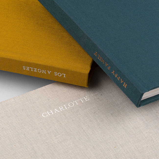 Personalised photo book spines Personalised photo book spines
