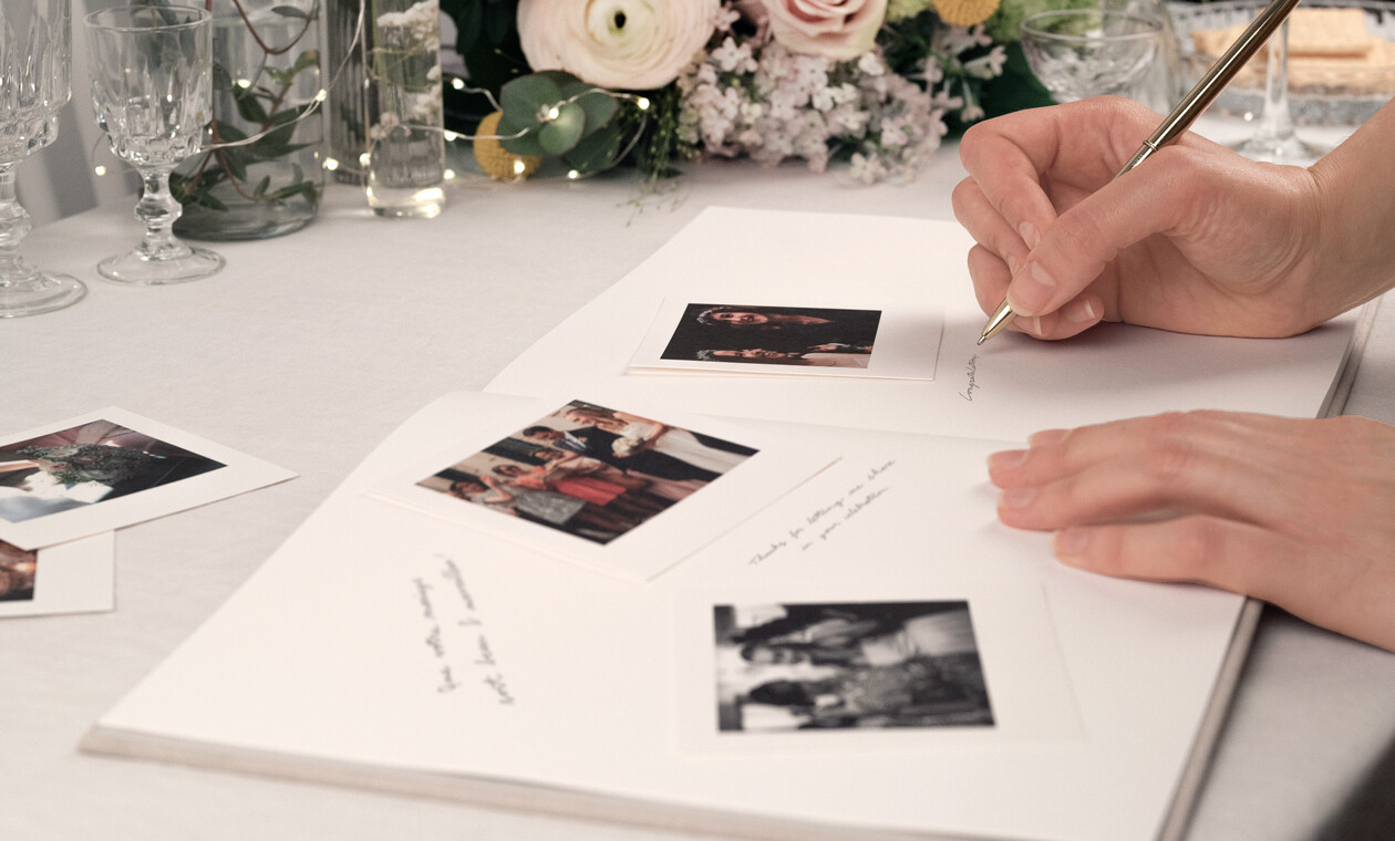 Inside your wedding guest book