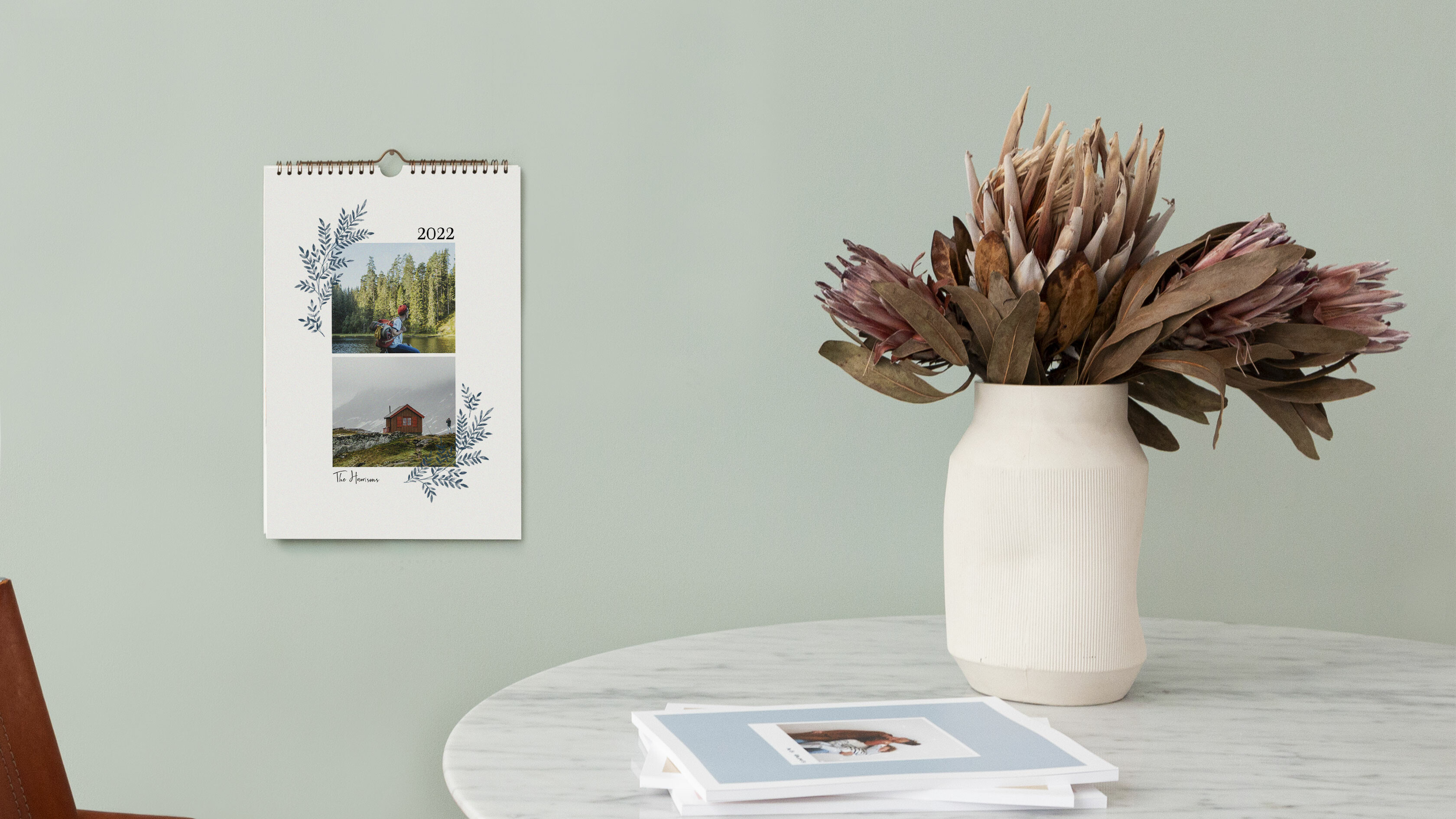 A4 personalised photo calendar at home A4 personalised photo calendar at home