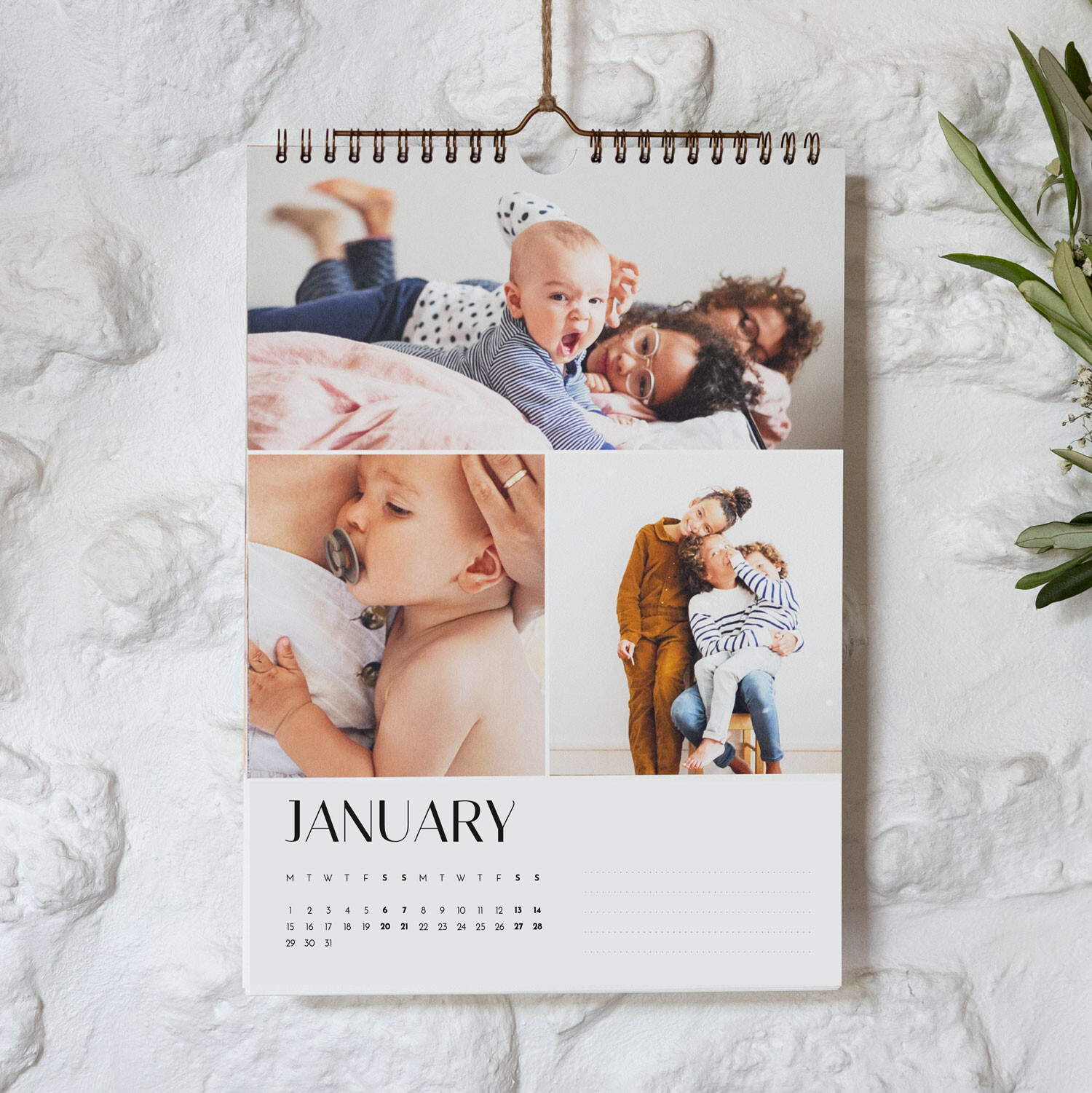 A4 photo collage family calendar