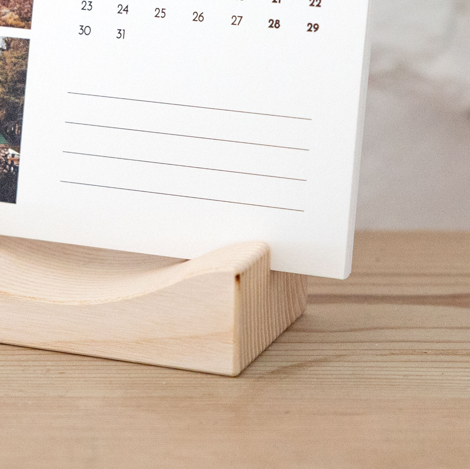 Calendrier photo support bois et bureau – Rosemood