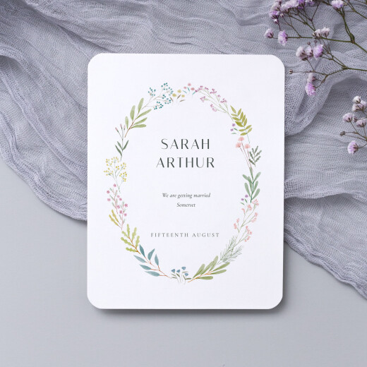 Floral Frame Wedding Envelope Stickers - Personalised - Rosemood