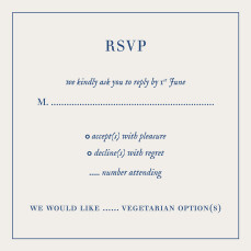 RSVP Cards Natural Chic (square) Blue