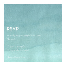 RSVP Cards Watercolour (square) Turquoise