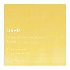 RSVP Cards Watercolour (square) Yellow