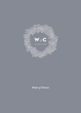 Wedding Order of Service Booklet Covers Baby's Breath Grey