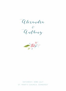Wedding Order of Service Booklets One Spring Day White