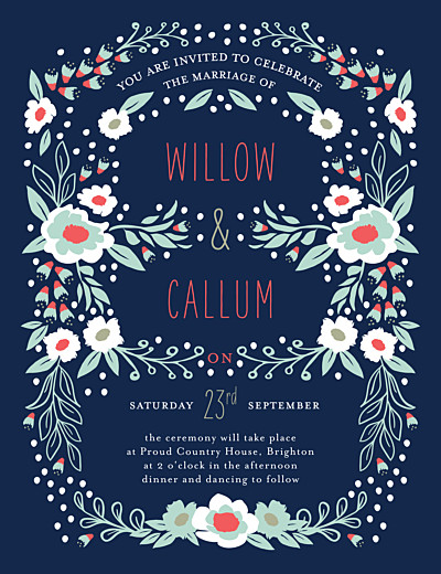 Wedding Invitations Eden blue finition Wedding Invitations Eden blue finition