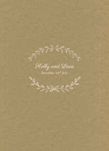 Wedding Order of Service Booklets Poem Kraft