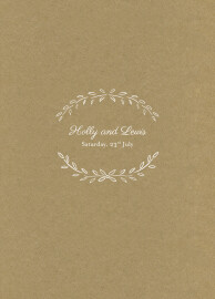 Wedding Order of Service Booklet Covers Poem Kraft