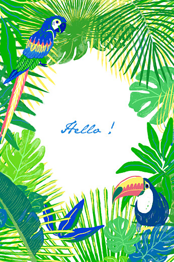 Notecards Tropical Green - Front Notecards Tropical Green - Front