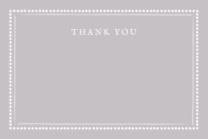 Notecards Polka dot border taupe Notecards Polka dot border taupe