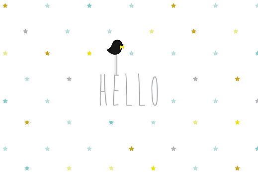 Notecards Lovely Stars White - Front Notecards Lovely Stars White - Front