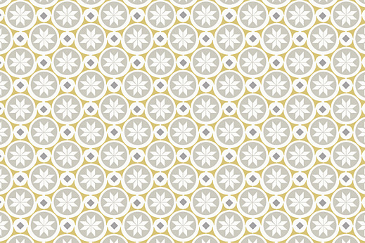 Notecards Mosaïc Grey & Yellow - Front