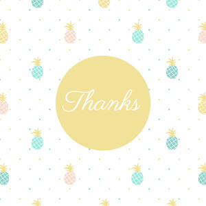 Baby Thank You Cards Pineapple green Baby Thank You Cards Pineapple green
