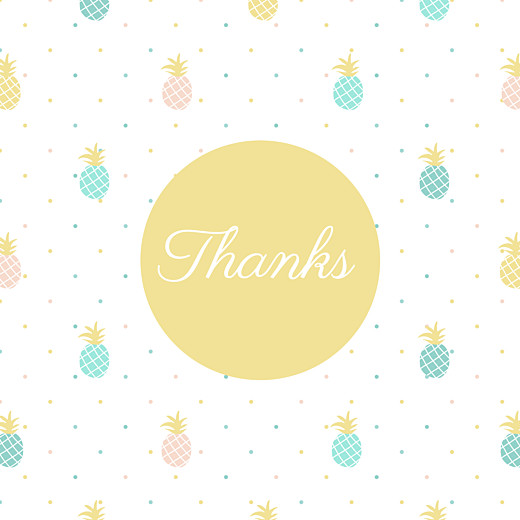 Baby Thank You Cards Pineapple Green - Front Baby Thank You Cards Pineapple Green - Front