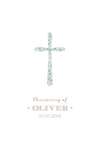 Christening Menus Liberty cross blue Christening Menus Liberty cross blue