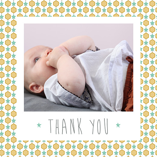 Baby Thank You Cards Capri (photo) mustard yellow - Page 1