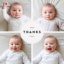 Baby Thank You Cards Chic Medallion White