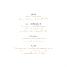 Guest Information Cards Baby's Breath (square) White