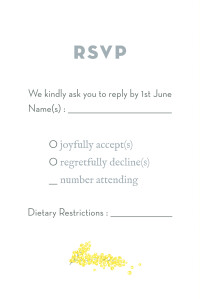 RSVP Cards Mimosa Yellow
