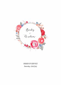 Wedding Order of Service Booklets Romance White