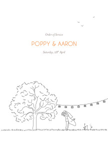Wedding Order of Service Booklets Rustic Promise White