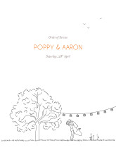 Wedding Order of Service Booklet Covers Rustic Promise White