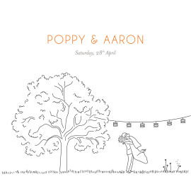 Wedding Invitations Rustic Promise (4 pages) White
