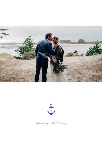 Wedding Thank You Cards Nautical White - Front Wedding Thank You Cards Nautical White - Front