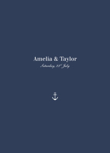 Wedding Order of Service Booklets Nautical Blue