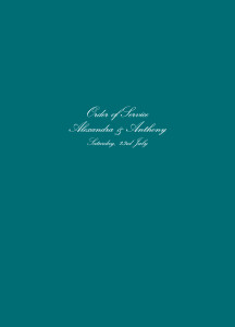 Wedding Order of Service Booklets Tradition Green