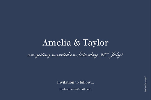 Save The Dates Nautical Blue - Back Save The Dates Nautical Blue - Back
