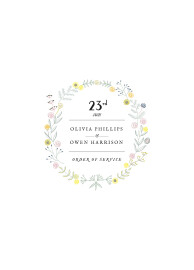 Wedding Order of Service Booklet Covers Touch of Floral White