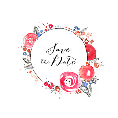Save The Date Cards Romance white finition Save The Date Cards Romance white finition
