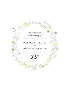 Wedding Invitations Touch of floral white Wedding Invitations Touch of floral white