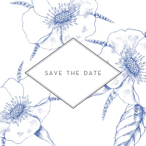 Save The Dates Engraved chic blue Save The Dates Engraved chic blue