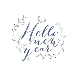 Christmas Cards 2022 Hello New Year Blue