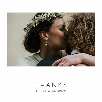 Foil heart white wedding thank you cards Foil heart white wedding thank you cards