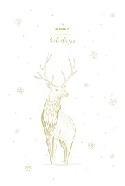 Christmas Cards Holiday Stag White