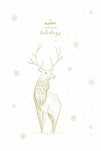 Christmas Cards Holiday stag white finition Christmas Cards Holiday stag white finition