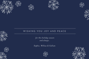 Christmas Cards Snowflakes (foil) blue Christmas Cards Snowflakes (foil) blue