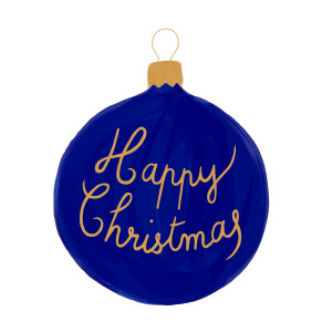 Christmas Cards 2022 Holiday Bauble Blue