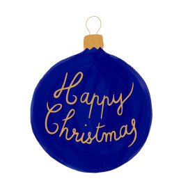 Christmas Cards Holiday Bauble Blue