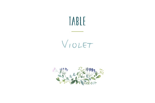 Wedding Table Numbers Watercolour Meadow Pink - Front Wedding Table Numbers Watercolour Meadow Pink - Front