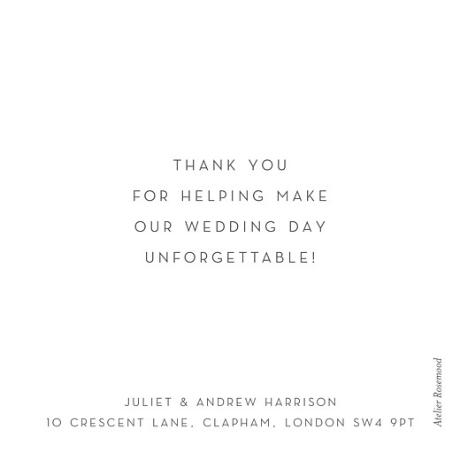 Wedding Thank You Cards Little foil heart white Wedding Thank You Cards Little foil heart white