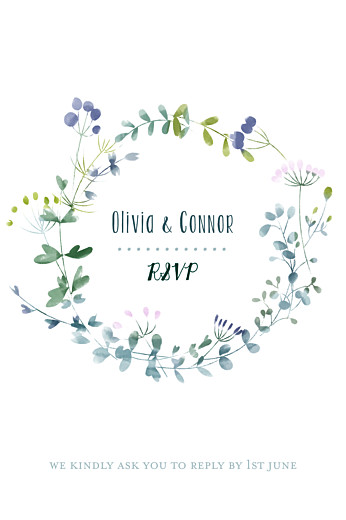 RSVP Cards Watercolour meadow pink RSVP Cards Watercolour meadow pink