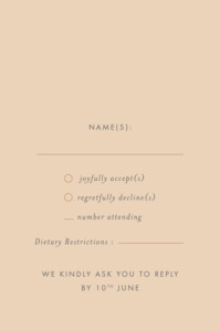 RSVP Cards Love letters (foil) pink RSVP Cards Love letters (foil) pink