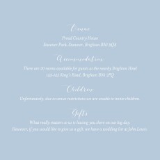 Guest Information Cards Romance White