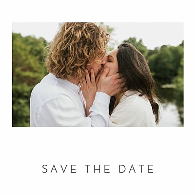 Save The Dates Little elegant heart (foil) white finition Save The Dates Little elegant heart (foil) white finition